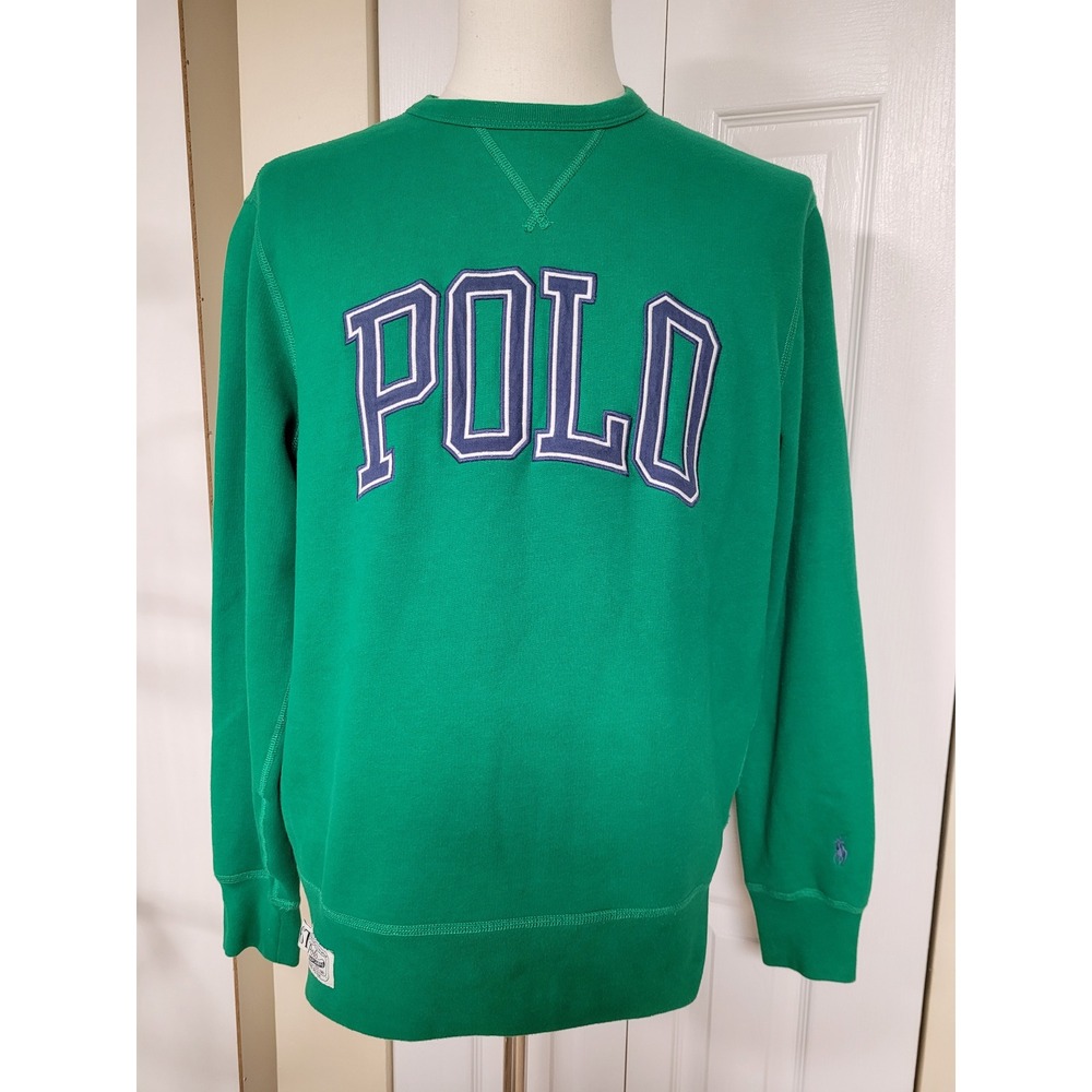 Polo Ralph Lauren Mens Green Logo Crewneck Sweatshirt Size M